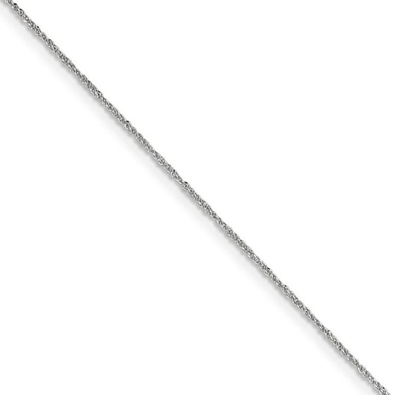 Children's 0.7mm, 14k White Gold, Ropa Chain Necklace, 14 Inch